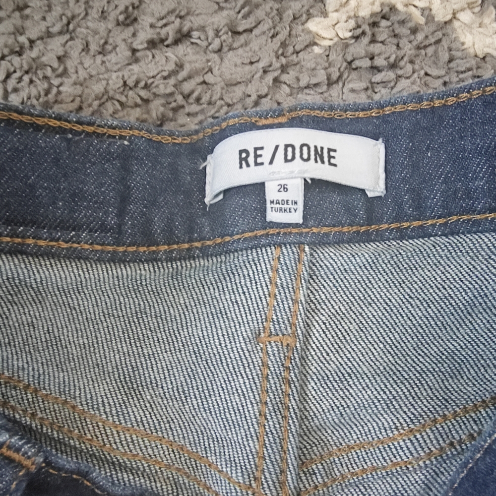 Re/Done drainpipe super high waist skinny jeans in rigid like color size 26 - Picture 14 of 15
